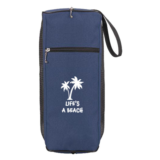 life's a beach custom blue golf shoe bag