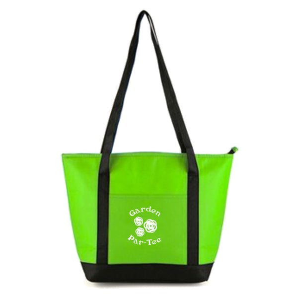 Customizable Garden Party themed Foil Lined Cooler Shoulder Tote Bag