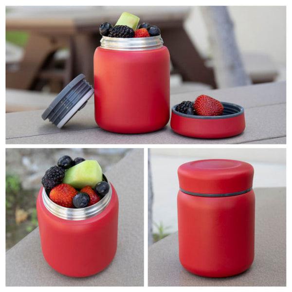 custom 16.9 oz stainless steel food container can hold fruit