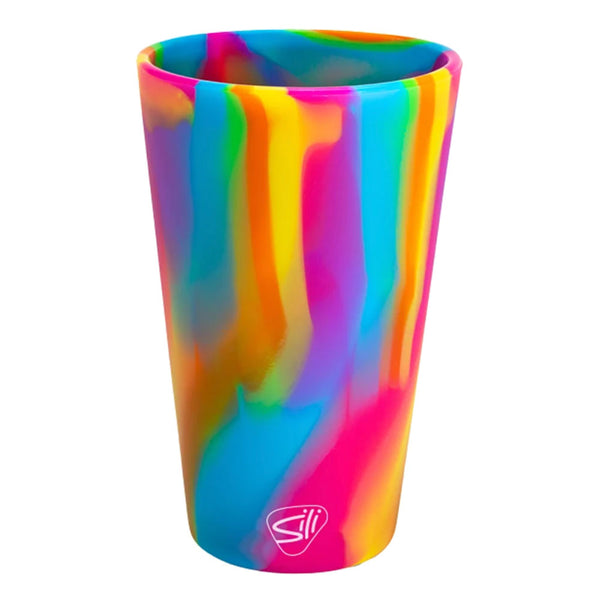 Customizable 16 oz Tie Dye Silicone Pint Glass Makes A Great Tee Prize For Groovy 1960s golf tournaments