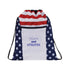 Customizable USA Stars & Stripes Drawstring Bag