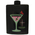 19th hole (pink martini) black plastic hip flask