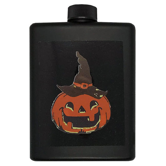 pumpkin black plastic golfing hip flask