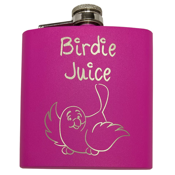 Giggle Golf 6 oz Pink Birdie Juice Flask, Stainless Steel
