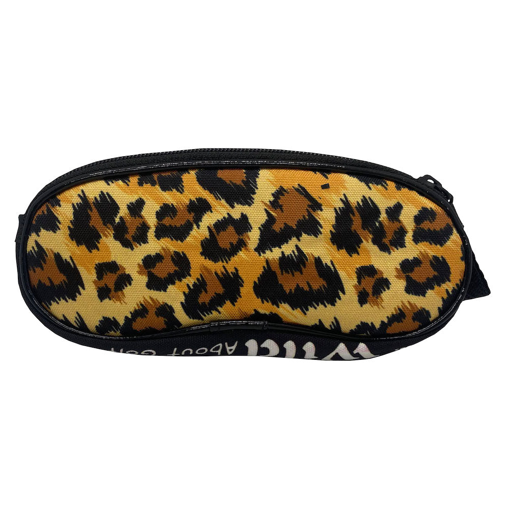 leopard print zippered glasses case side 2