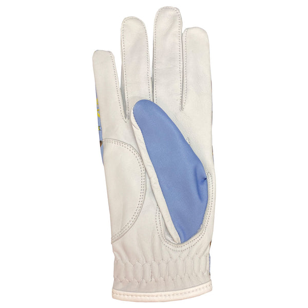 women's blue western golf glove for worn on left hand