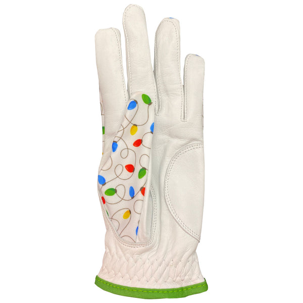 christmas lights women's golf glove