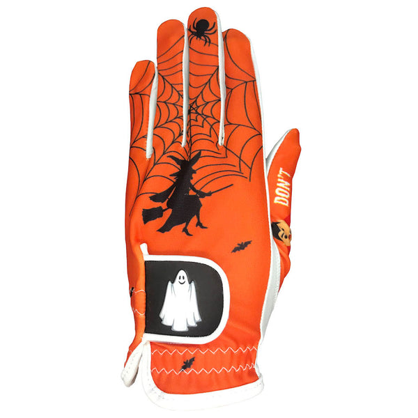 orange halloween women's golf glove