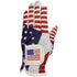 usa men's golf glove with us flag strap, worn on left hand