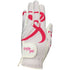 pink ribbon golfer women's white golf glove