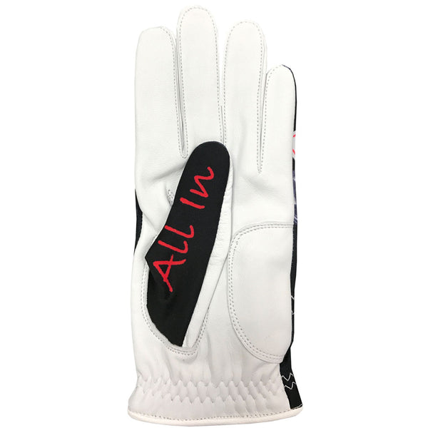 poker women's golf glove with all in on the thumb