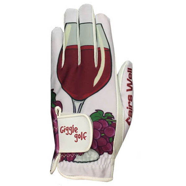 red wine women's golf glove