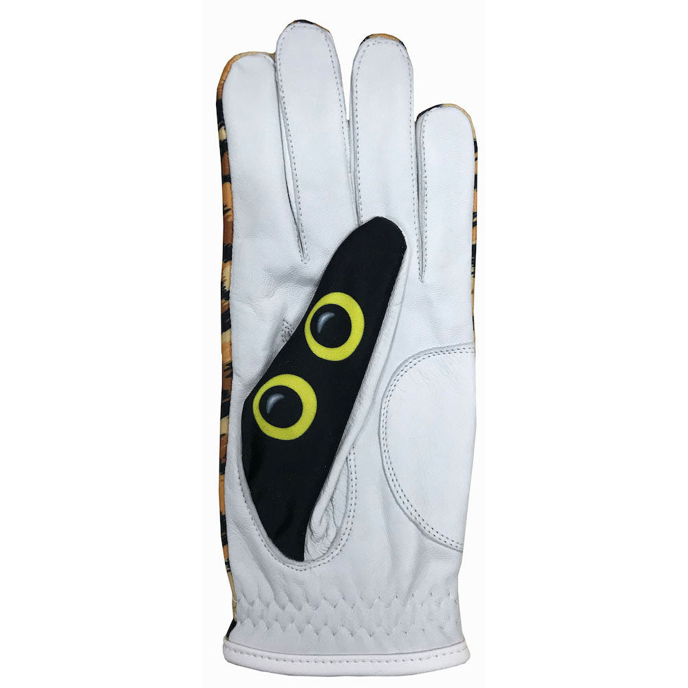 wild about golf women's golf glove with cat eyes design on thumb