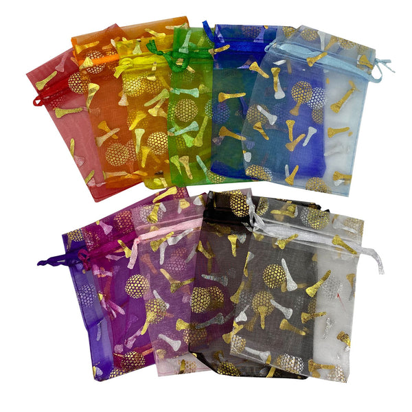 Giggle Golf Cute Organza Bag Packaging For Bling Golf Ball Markers