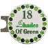 bling 18 shades golf ball marker on magnetic hat clip