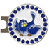 bling blue birdie golf ball marker with a magnetic hat clip