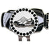 bling black and white golf shoes ball marker on a magnetic golf bag hat clip