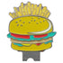 hamburger shaped golf ball marker on a fries shaped magnetic hat clip
