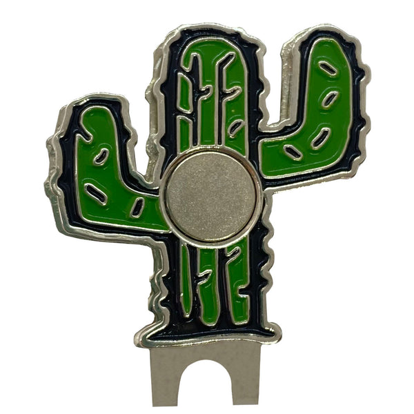 Giggle Golf green catcus shaped magnetic hat clip