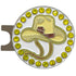 bling cowboy hat golf ball marker on a magnetic hat clip