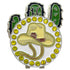bling cowboy hat golf ball marker on a magnetic cactus shaped hat clip