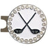 bling crossed golf clubs ball marker with a magnetic hat clip