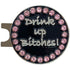 bling drink up bitches golf ball marker with a magnetic hat clip