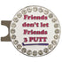 bling friends don't let friends 3 putt golf ball marker with magnetic hat clip