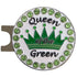 bling queen of the green golf ball marker with a magnetic hat clip