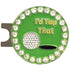 bling green i'd tap that golf ball marker on a magnetic hat clip