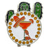 bling mango margarita golf ball marker on a magnetic cactus shaped hat clip