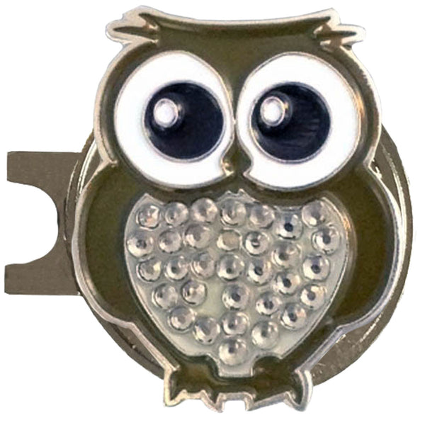 bling owl golf ball marker with a magnetic hat clip