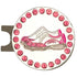 bling pink and white golf shoes ball marker with a magnetic hat clip