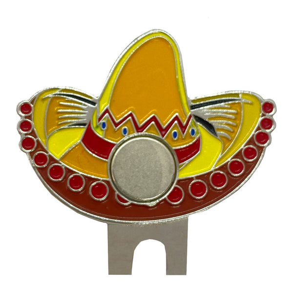 magnetic sombrero shaped golf hat clip