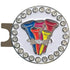 bling bouquet of tees golf ball marker with a magnetic hat clip