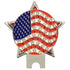 bling usa flag golf ball marker on a red star shaped hat clip