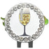 bling white wine golf ball marker on a grapes hat clip