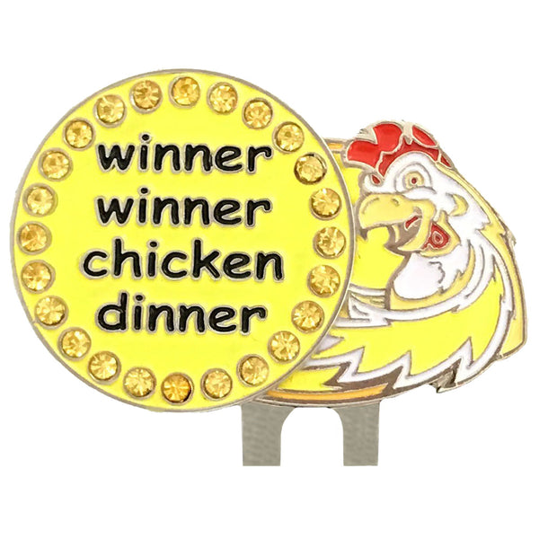 Winner Winner Chicken Dinner Golf Ball Marker Hat Clip