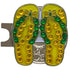 bling yellow green flip flops golf ball marker with a magnetic hat clip