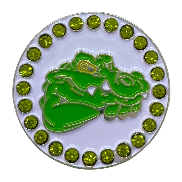 bling green alligator golf ball marker only