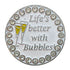 bling champagne life's better with bubbles golf ball marker only