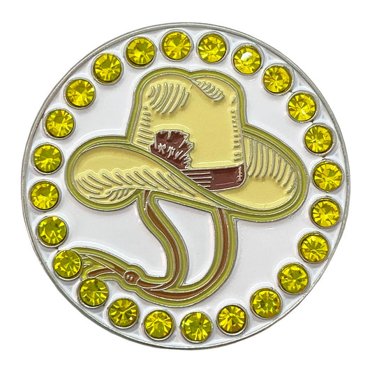 bling cowboy hat golf ball marker only