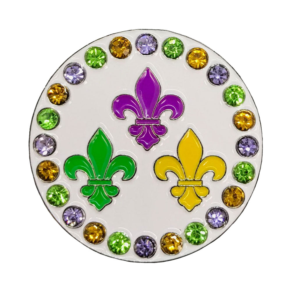 bling fleur-de-lis golf ball marker only