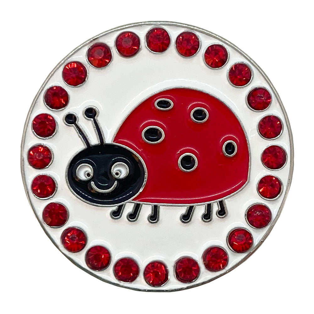 bling red ladybug golf ball marker only