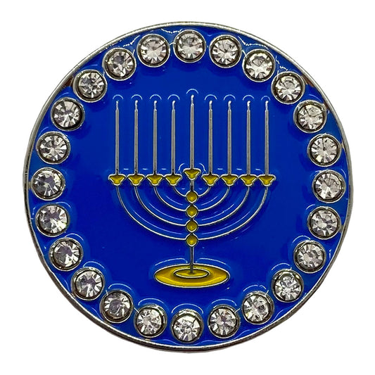 bling menorah golf ball marker