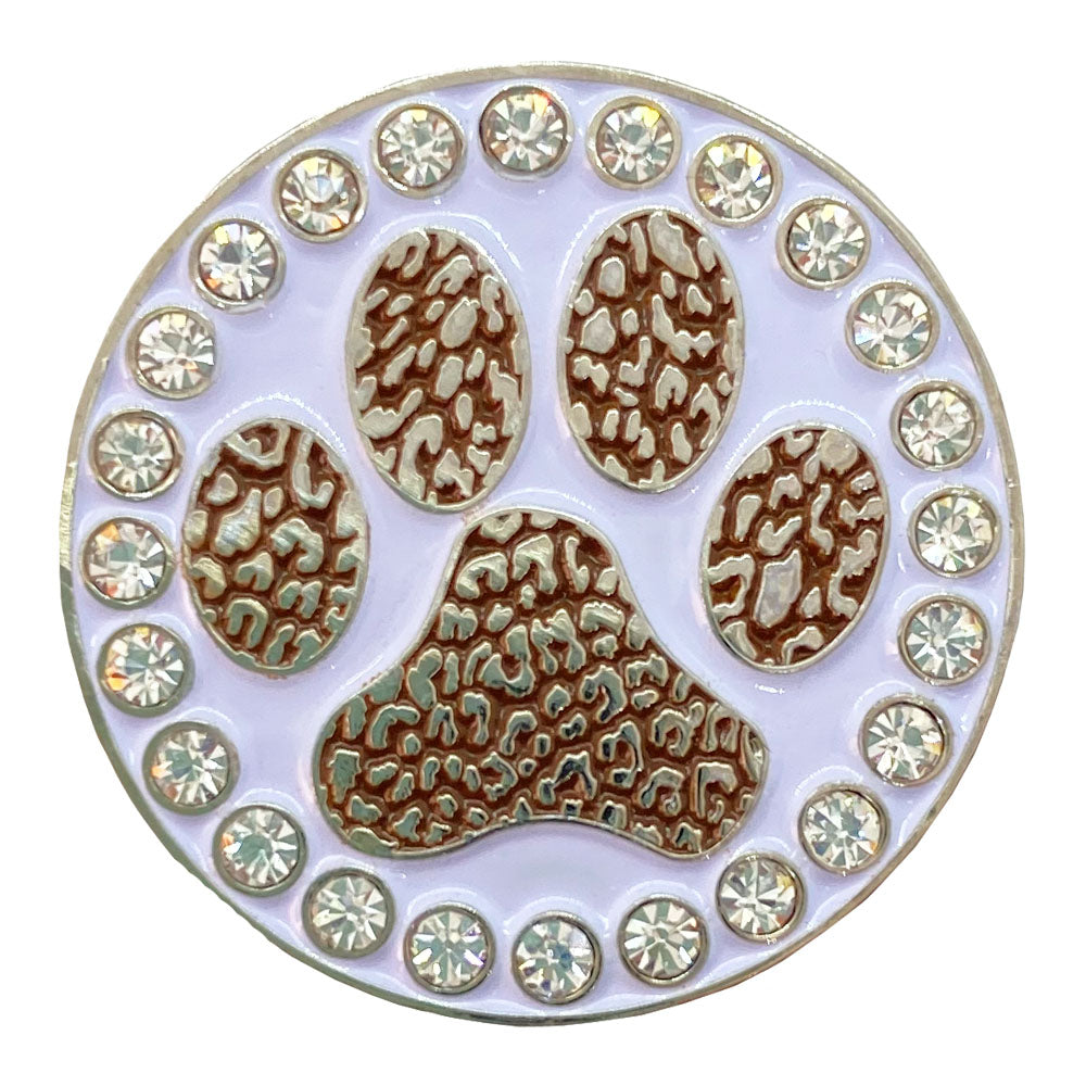 Bling Paw Print (Brown) Golf Ball Marker