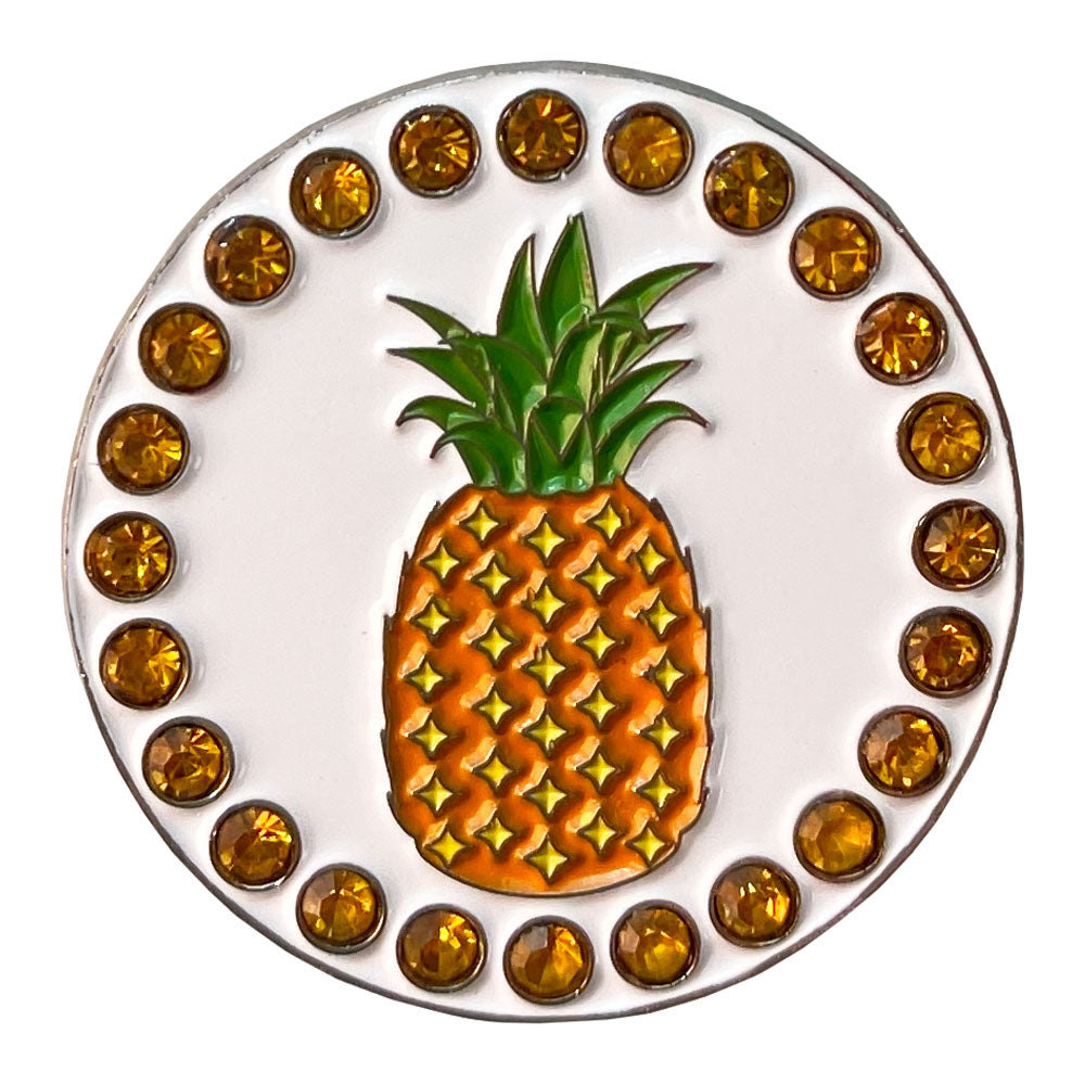 bling orange & yellow pineapple golf ball marker only