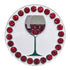 bling glass of red wine golf ball marker