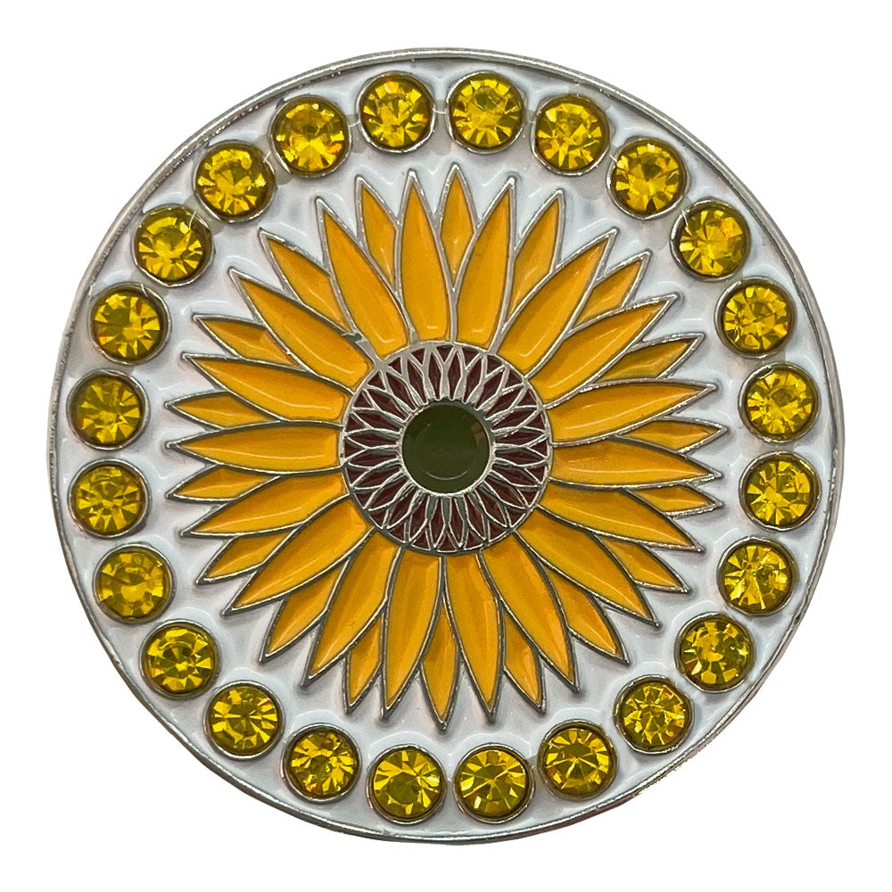 bling sunflower golf ball marker only