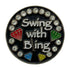 bling swing with bling (black background) golf ball marker only